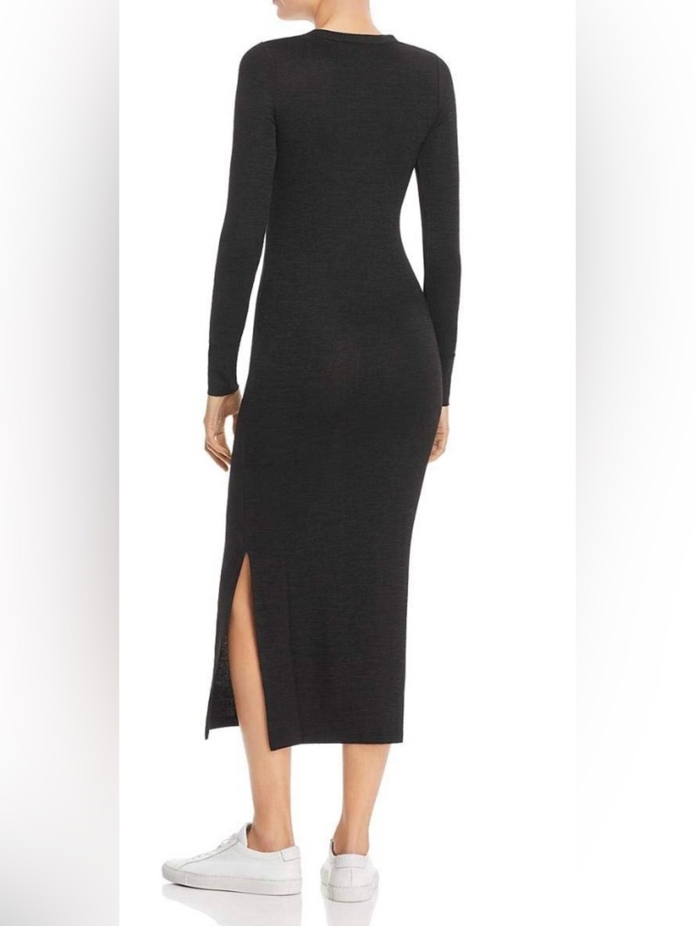 French Connection Heathered Charcoal Grey Light Knit Maxi Dress – Size S